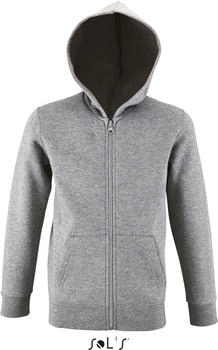 Sol's Kapuzensweatjacke Kinder grau