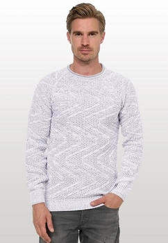 Rusty Neal Strickpullover stylischem Muster weiß