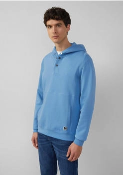 s.Oliver Strukturierter Hoodie mit Druckknöpfen und Kängurutasche blau 2164776.5510.