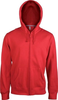 Kariban Kapuzenshirt Reißverschluss K454 rot