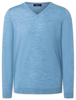Maerz Pullover Modern Fit V-Ausschnitt blau