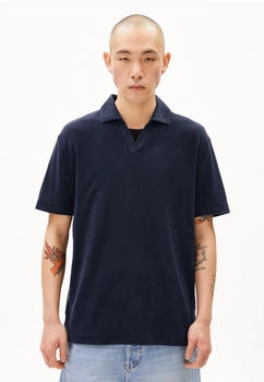 armedangels Maarkos Polo Terry Relaxed Fit Sweatshirt blau night sky