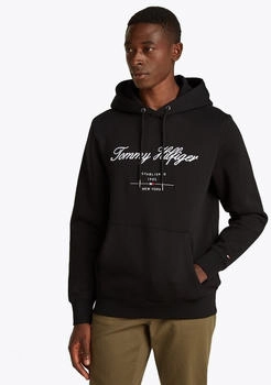 Tommy Hilfiger script logo hoody schwarz