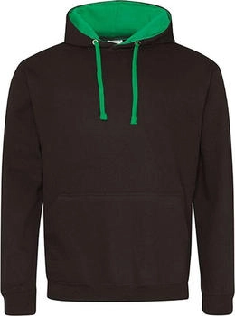 Just Hoods by AWDIS Varsity Hoodie tiefschwarz kelly