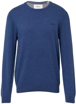 s.Oliver Strickpullover Logo-Stickerei blau schwarz 2143173