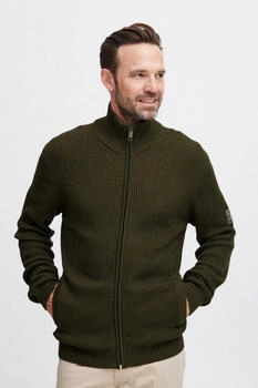 FQ1924 FQKyle Rippenstruktur Strickjacke forest night