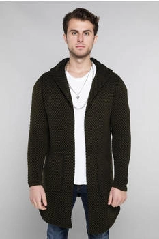 Carisma Strickjacke Lang Kapuze 7736 khaki