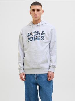 Jack & Jones Sweatshirt 'JJEBryan' navy schwarz weiß meliert Jack & Jones Sweatshirt 'JJEBryan' navy schwarz weiß meliert