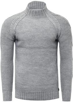 Rusty Neal Strickpullover Stehkragen grau