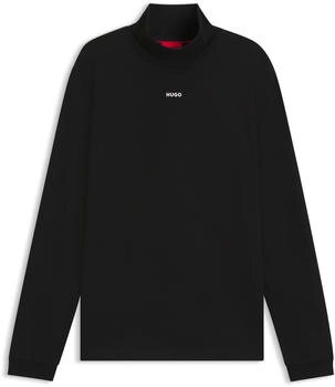 HUGO Rollkragentop aus Baumwolle mit Logo - Style Daporollo 50547372 Schwarz