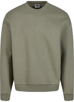 Urban Classics TB6751-Fluffy Crewneck T-Shirt paleolive