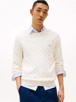 Tommy Hilfiger Classic Cable Crew Neck Strickpullover ivory petal