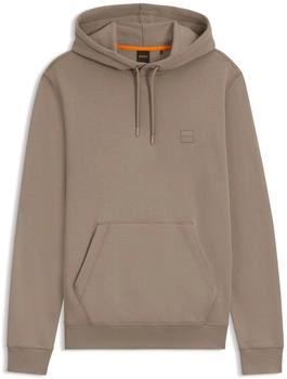 Hugo Boss Regular-Fit Hoodie aus Baumwoll-Terry mit Logo-Aufn&auml;her - Style Wetalk 50509314 Braun