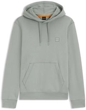 Hugo Boss Regular-Fit Hoodie aus Baumwoll-Terry mit Logo-Aufn&auml;her - Style Wetalk 50509314 Hellgr&uuml;n