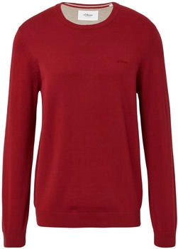 s.Oliver Strickpullover mit Logo-Stickerei rot 2143173.3626.