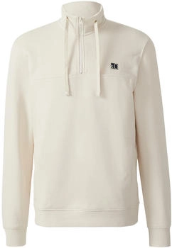 s.Oliver Sweatshirt mit Eingrifftaschen und Label-Patch weiß 2169154.9000.