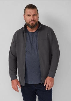 s.Oliver Sweatjacke mit Stehkragen und Label-Print grau 2171964.9581.