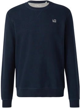 s.Oliver Sweatshirt aus Baumwollmix mit Crew Neck blau 2169152.5978.