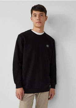 s.Oliver Sweatshirt aus Baumwollmix mit Crew Neck schwarz 2169278.9999.