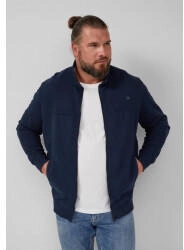 s.Oliver Sweatjacke mit Stehkragen und Label-Print blau 2171964.5978.