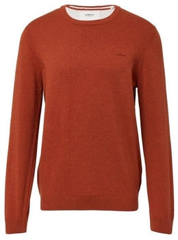 s.Oliver Strickpullover mit Logo-Stickerei rot 2143173.35W0.