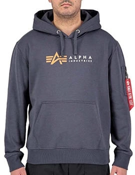 Alpha Industries Alpha Label Hoodie dunkelgrau