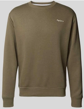 Pepe Jeans Sweatshirt 'MACBETH' Regular Fit baumwollmix oliv