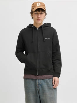 Jack & Jones Kapuzensweatshirt JORNORREBRO EMB SWEAT ZIP HOOD NOOS schwarz