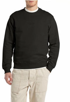 Replay Sweatshirt Rundhals Regular Fit schwarz black