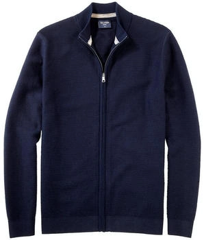 OLYMP Casual Regular Fit Strickjacke marine strukturiert