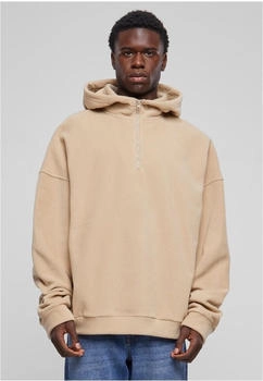 Urban Classics Oversized Polar Fleece Half Zip Hoody beige