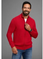 Man's World Strickjacke neue Farben dunkelrot
