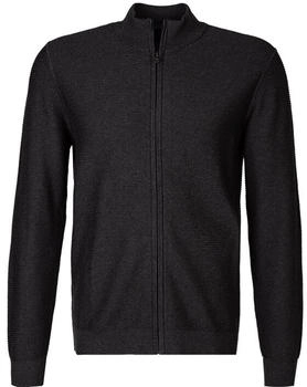 OLYMP Strickjacke Casual Struktur anthrazit