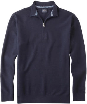 OLYMP Level Five Strickpullover Troyer-Kragen marine