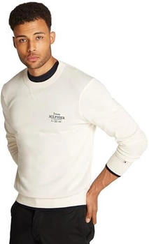 Tommy Hilfiger Graphic Cotton Rundhalsausschnitt Pullover elfenbein