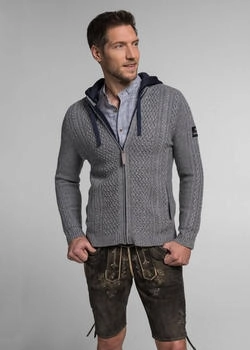 Spieth & Wensky Strickjacke 'Athan' navy hellgrau