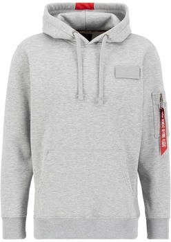 Alpha Industries Red Stripe Hoodie Grau Rot