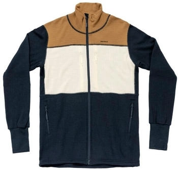 Devold Egga Grid Merino Jacket Merinojacke wheat/rawwhite/ink