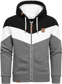 Amaci&Sons Sweatjacke 4069 schwarz anthrazit weiß