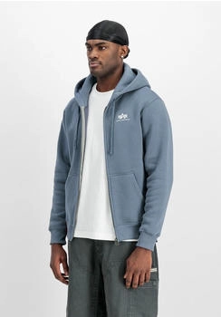 Alpha Industries Kapuzensweatjacke Basic Zip Hoody SL blau denim blue