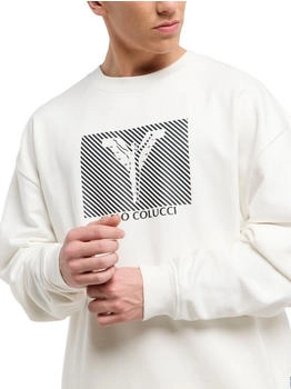 Carlo Colucci Sweatshirt Rundhalsausschnitt offwhite
