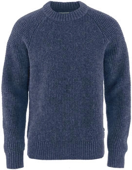 Fj&auml;llr&auml;ven &Ouml;vik Waffle Knit Merinopullover navy