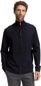 Tom Tailor Strickjacke Logo Stickerei navy melange