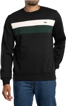Lacoste Colour-Block Fleece Sweatshirt schwarz grün weiß