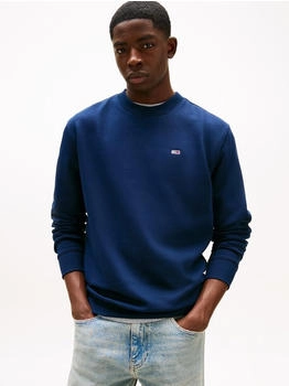 Tommy Hilfiger Flag Fleece Rundhalsausschnitt Sweatshirt blau navy