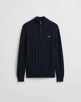 GANT Cotton Cable Half Zip Strickpullover abendblau