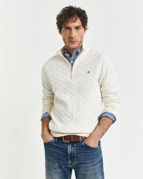 GANT Cotton Cable Half Zip Strickpullover