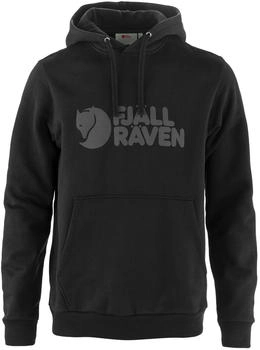 Fjällräven Logo Hoodie schwarz