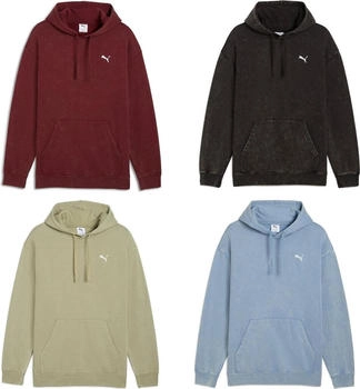 Puma ess elevated relaxed wash hoodie fl cool blau cool blue