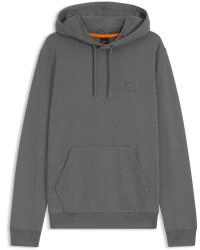 Hugo Boss Hoodie aus Baumwoll-Terry mit Logo-Aufn&auml;her Style Wetalk 50509314 Grau